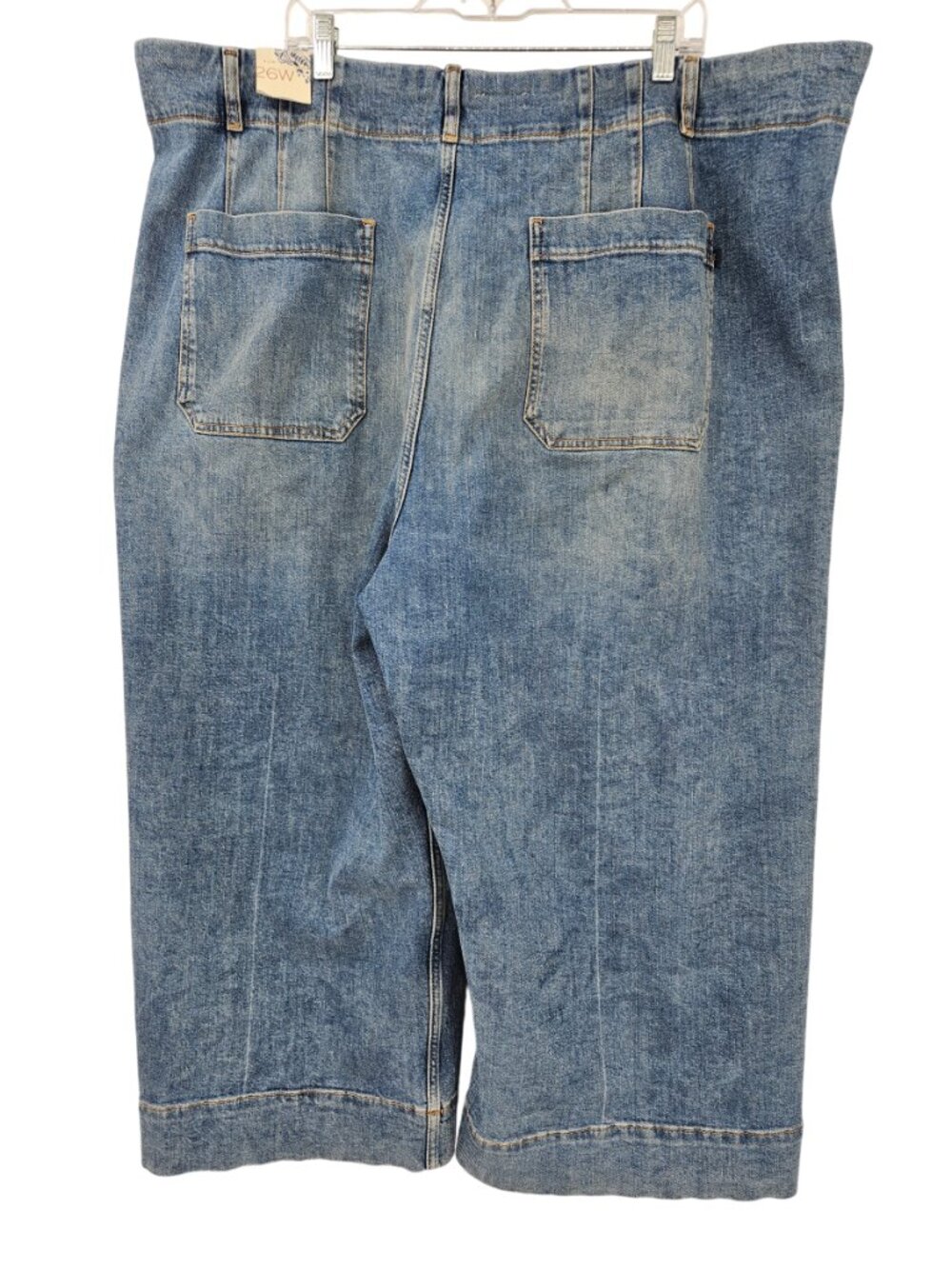 Anthro Pilcro The Skipper Crop Wide Leg Jeans Medium Wash Women's 26 High Rise - Picture 5 of 15